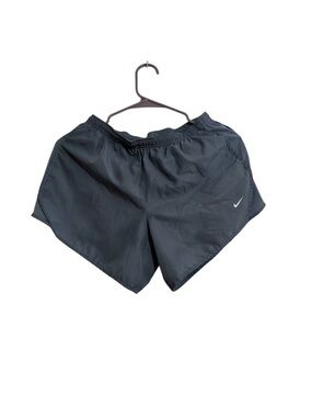 Nike Gray Mesh Athletic Shorts with White Swoosh